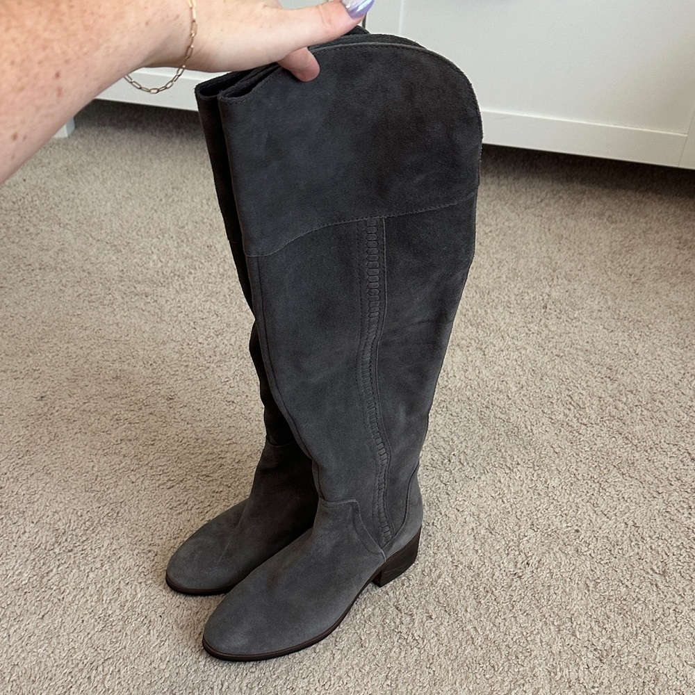 Vince Camuto Charcoal Over the Knee Boots